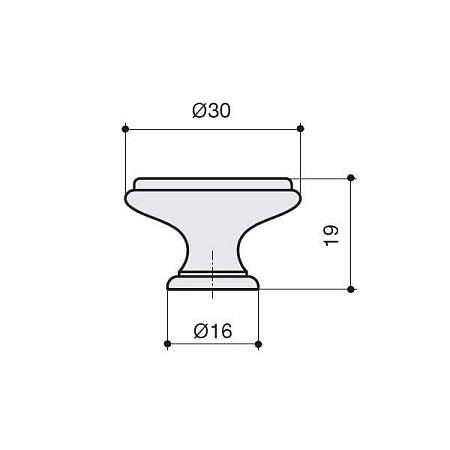 P88.Y01.H3.MR8G Ручка-кнопка мебельная, золото матовое "Милан" / керамика
