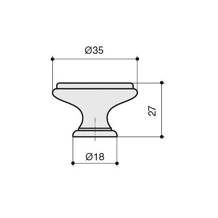 P77.Y01.Q2.MD1G Ручка-кнопка мебельная, бронза античная "Флоренция" / керамика