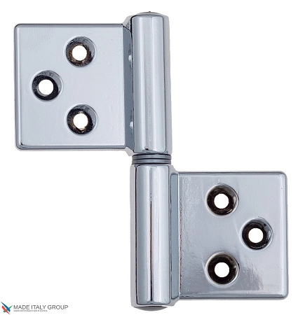 143LC032S_T Петля накладная без врезки Aldeghi 32x35 полированный хром ПРАВАЯ