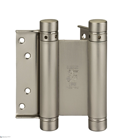 101AN125B Дверная петля пружинная амортизирующая + тормоз Aldeghi 125x42x48 мм никель