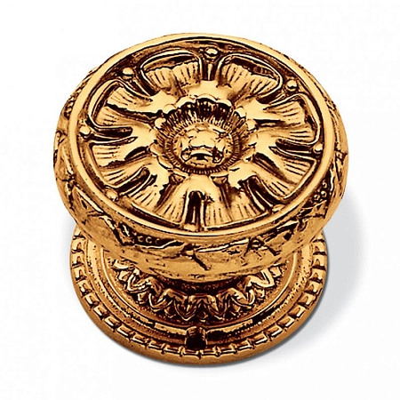 Ручка-кноб дверная Enrico Cassina C21100, поворотный пара, золото 24K