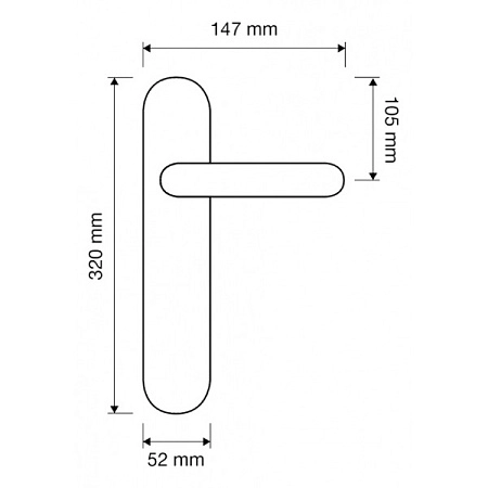 Дверная ручка на планке Linea Cali Chic полированный хром (CR)