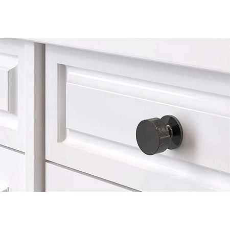 SY1985 0032 AL6 Ручка-кнопка мебельная, черный матовый