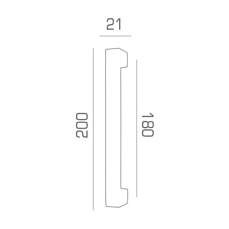 Дверная ручка-скоба Linea Cali Zen 1157 180 mm матовый хром / Swarovski