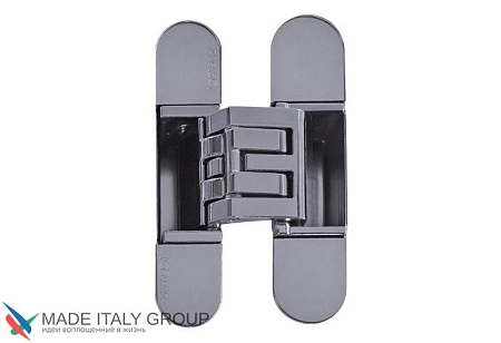 KUBICA HYBRID 6360 38 CL петля скрытая универсальная асимметричная, ПОЛИРОВАННЫЙ ХРОМ (60 kg)