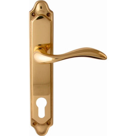 Дверные ручки на планке Melodia 132/158 Cyl Laguna Полированная латунь