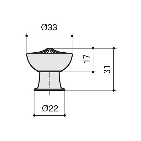 MA.4701.48 Ручка-кнопка мебельная, бронза темная / керамика