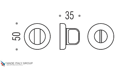 Фиксатор сантехнический  COLOMBO CD69BZG6G-BR бронза