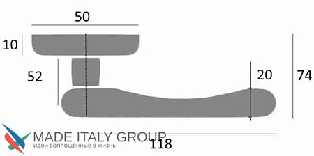 Дверные ручки Venezia EXA D1 полированная латунь