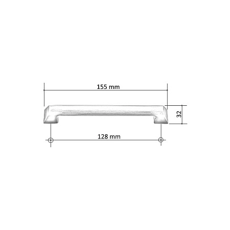 Мебельная ручка-скоба Modda Diva 128 мм чёрный матовый