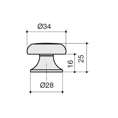 6815 Ручка-кнопка мебельная, бронза шлифованная