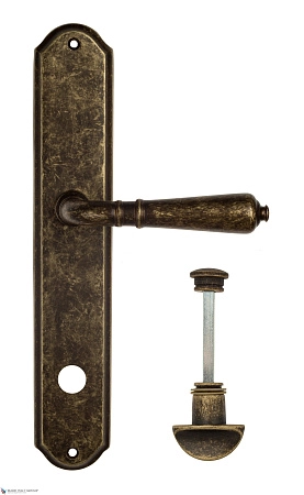Дверные ручки Venezia VIGNOLE WC-2 на планке PL02 античная бронза