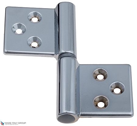 143LC032S_T Петля накладная без врезки Aldeghi 32x35 полированный хром ПРАВАЯ