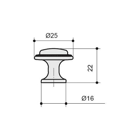 10.784.B23 Ручка-кнопка мебельная, бронза античная красная