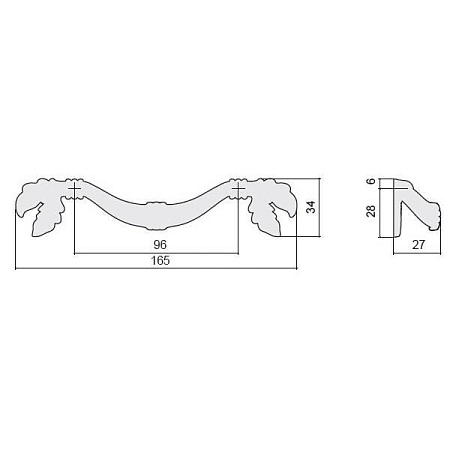 WMN.744X.096.M00R8 Ручка-скоба мебельная 96 мм, золото матовое "Милан"