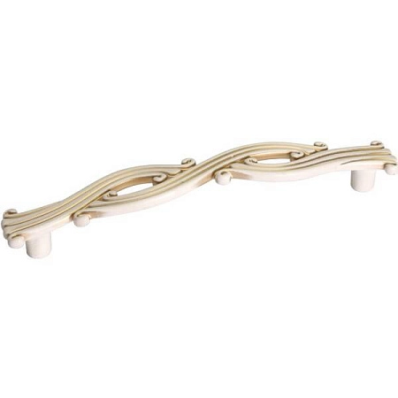 WMN.741X.128.M00V7 Ручка-скоба мебельная 128 мм, молочная с золотой патиной