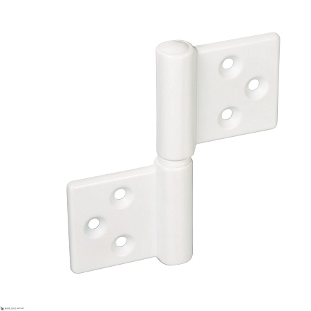 143BO032D_T Петля накладная без врезки Aldeghi 32x35 матовый белый ЛЕВАЯ