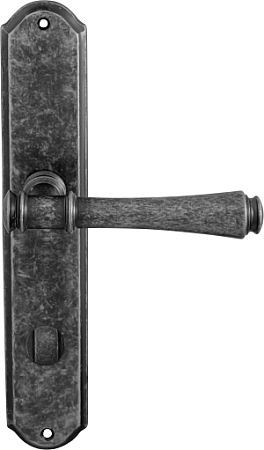 Дверные ручки на планке Melodia 245/131 Wc Tako Античное серебро