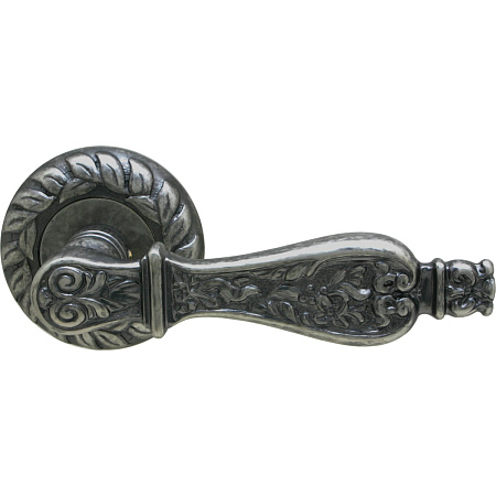 Дверная ручка на розетке 465 60 мм Siracusa Античное серебро
