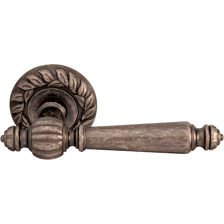 Дверная ручка на розетке Melodia 235 60 мм Mirella Античное серебро