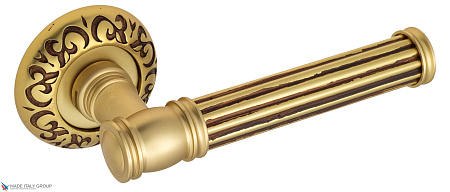 Дверные ручки Venezia IMPERO D4 французcкое золото + коричневый