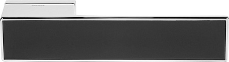 Дверная ручка на розетке Forme Icon 302 Полированный хром с вставкой черная