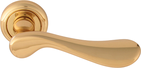 Дверная ручка на розетке Melodia 119V Mira Полированная латунь