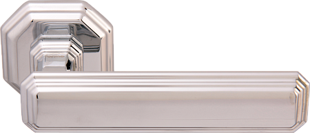 Дверная ручка на розетке Forme 217 RAT Themis Полированный хром