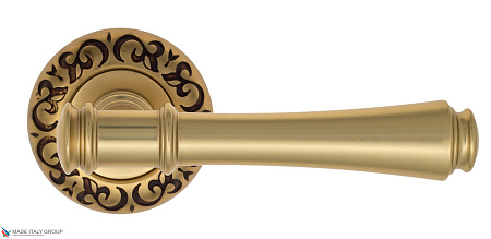 Дверные ручки Venezia CALLISTO D4 французcкое золото + коричневый