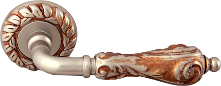 Дверная ручка на розетке Melodia 229 60 мм Libra Французское серебро