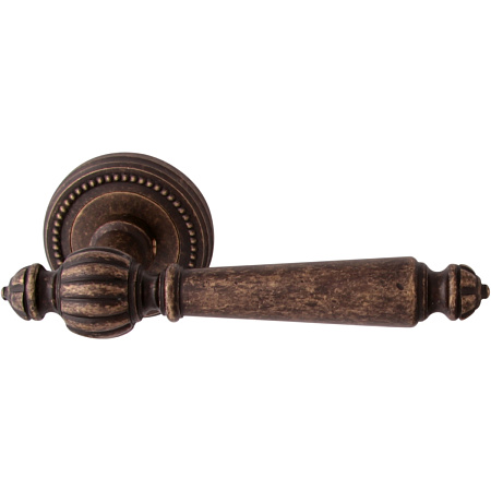 Дверная ручка на розетке 235 L Mirella Античная бронза