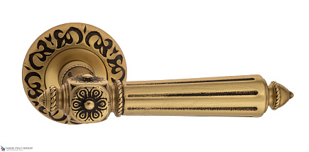 Дверные ручки Venezia CASTELLO D4 французское золото + коричневый