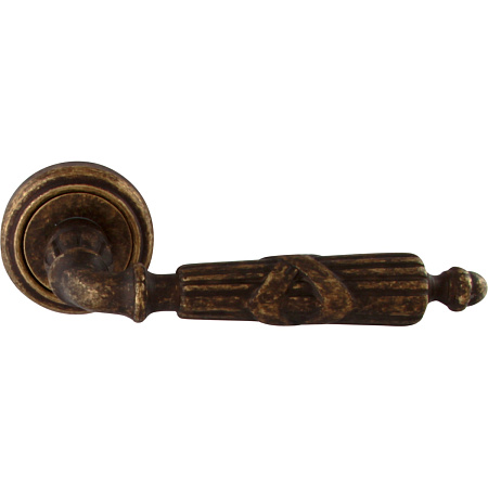 Дверная ручка на розетке 282 V Praga Античная бронза