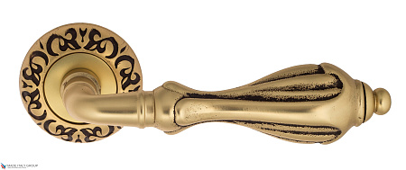 Дверные ручки Venezia ANAFESTO D4 французское золото + коричневый