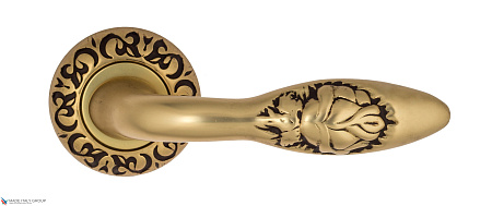 Дверные ручки Venezia CASANOVA D4 французское золото + коричневый